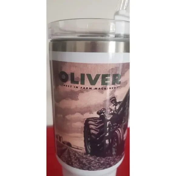 Oliver Super 88 Tractor Plowing 40 ounce Tumbler Stainless Steel